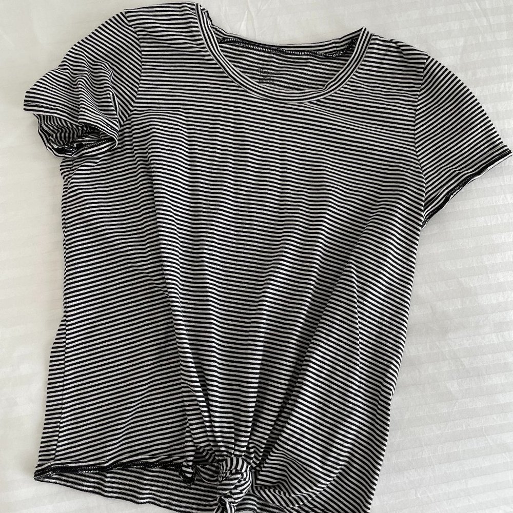 Madewell Striped Tie Tee (S)